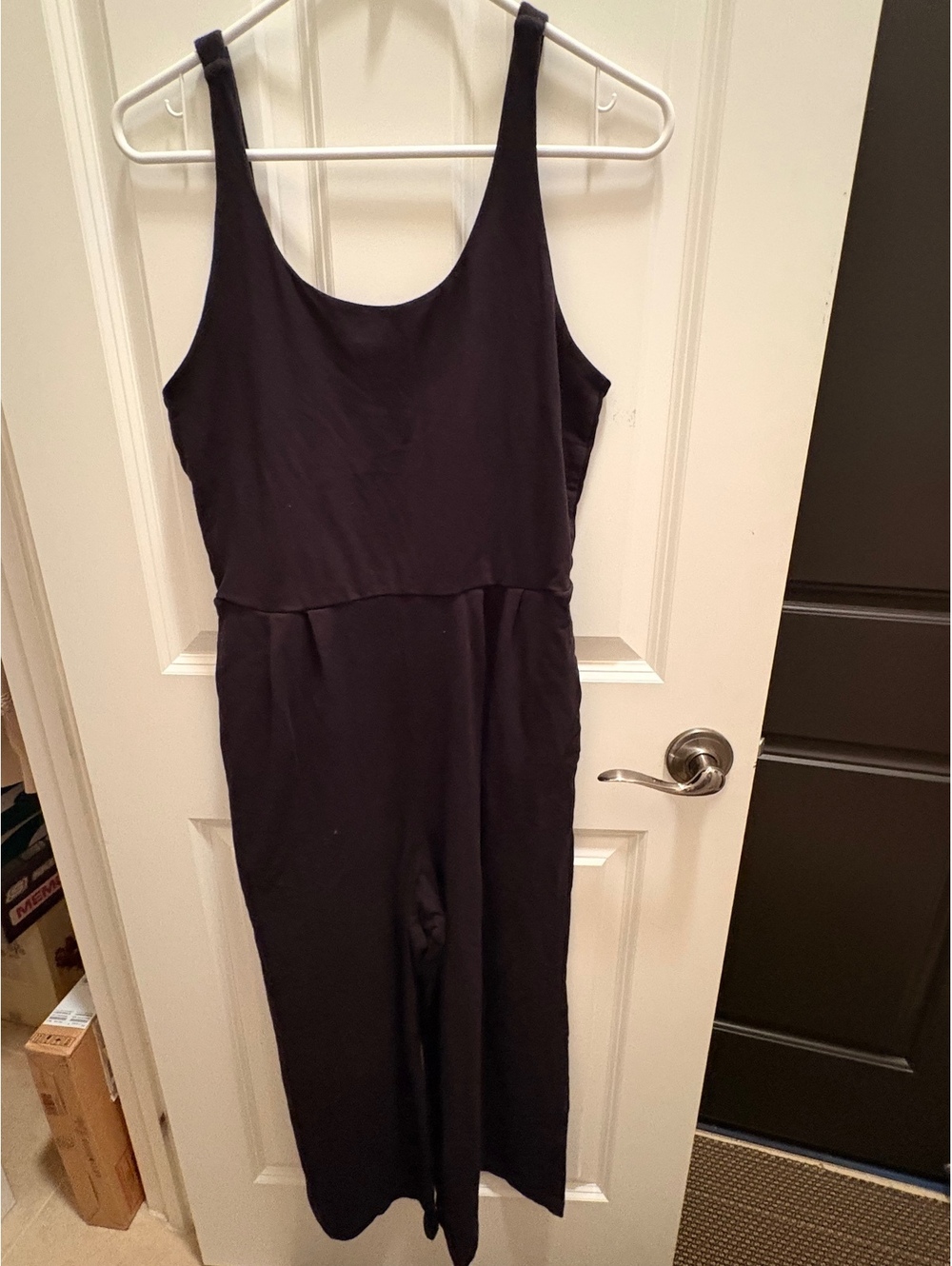 Eileen Fisher Black Sleeveless Jumpsuit Wide Leg Comfortable XS